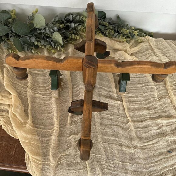 Wood Candlestick Holder Centerpiece Woodland Duck + Cattails cabin rustic table - Picture 7 of 9